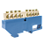 Шинка нулевая латунная на Din-опоре 8х12мм 8 отв. Цвет синий ENGARD