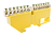 Шинки нулевые латунные на дин-опоре ШНИ 6х9мм 14 отв. цвет желтый ENGARD