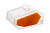Зажим разветвительный втычной трехгнездовой прозрачный с оранжевой вставкой макс.сечение 2,5  кв.мм 24 А (1 пакет/50 шт.) ENGARD