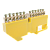Шинка нулевая латунная на Din-опоре 6х9мм 12 отв. Цвет желтый ENGARD