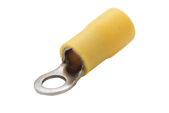 Наконечник кольцевой изолированный сечение 4,0-6,0  кв.мм отверстие под М4 цвет желтый (1 пакет/50 шт.) ENGARD