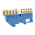 Шинка нулевая латунная на Din-опоре 8х12мм 10 отв. Цвет синий ENGARD