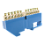 Шинка нулевая латунная на Din-опоре 6х9мм 12 отв. Цвет синий ENGARD
