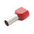 Наконечник штыревой втулочный изолированный двойной сечение 10,0 кв.мм длина 14мм цвет красный (1 пакет/50 шт.) ENGARD